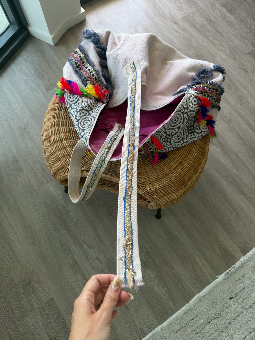 Bohemian Colorful Tassel Boho Tote Bag - ANTICA SARTORIA - Preloved - fair - Picture 12 of 17